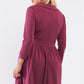 Plus Pleated Preppy Fit & Flare Long Sleeve Asymmetrical Peter Pan Collar Mini Dress