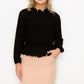 Ruffle Pleats Peplum Top