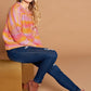 Multi-color Thread Striped Knit Sweater