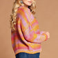 Multi-color Thread Striped Knit Sweater
