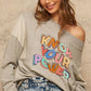 A French Terry Knit Graphic Sweatshirt