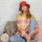 Ombre Dye Terry Knit Banded Bottom Pullover