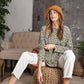 Leopard Printed Garment Dye Loose Fit Knit Top