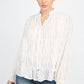 Semi Sheer Ruffle Blouse