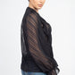 Semi Sheer Ruffle Blouse