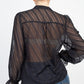Semi Sheer Ruffle Blouse