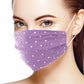 3d Shiny Silver Metal Studs Cotton Fashion Face Mask