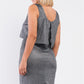Night Sky Shimmer Sleeveless Layered Dress