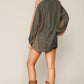 Textured Color Mixed Tassel Tie Peasant Top With Reverse Stitch Detail