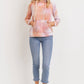 Baby Fleece Tie Dyed Front Pocket Detailed Ls Hoodie Top