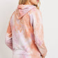 Baby Fleece Tie Dyed Front Pocket Detailed Ls Hoodie Top