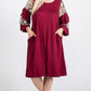 Mixed Ruffle Sleeve With Hidden Pocket A Line Dress