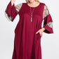 Mixed Ruffle Sleeve With Hidden Pocket A Line Dress