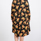Floral Mock Neck Hidden Pocket Round Hem Midi Dress