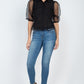 Contrast Dot Print Top