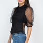Contrast Dot Print Top