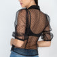 Contrast Dot Print Top