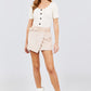 Short Slv Rib Sweater Top