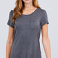Short Sleeve Scoop Neck Top With Pocket