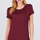 Short Sleeve Scoop Neck Top With Pocket