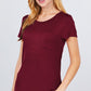 Short Sleeve Scoop Neck Top With Pocket