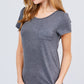 Short Sleeve Scoop Neck Top With Pocket