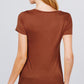 Short Sleeve Scoop Neck Top With Pocket
