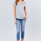 Short Sleeve Scoop Neck Top With Pocket