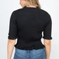 Button Down Flounce Hem Mini Cardigan