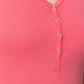 Short Slv V-neck Henley Knit Top
