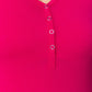 Short Slv V-neck Henley Knit Top