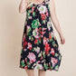 Plus Size Floral Bulgari Printed Tank Midi Dress With Asymmetrical Hem