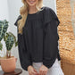 Draped Ruffle Longsleeve Top