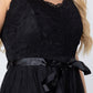 Lace Stiff Meshed Cami Mini Dress