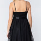 Lace Stiff Meshed Cami Mini Dress