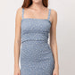 Woven Printed Smocking Dress