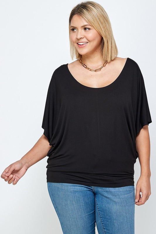 Solid Knit Top, With A Flowy Silhouette