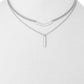 2 Layered Metal Pendant Necklace