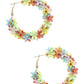 Flower Sequin Hoop Earring