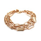 Oval Link Layered Metal Bracelet
