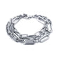Oval Link Layered Metal Bracelet