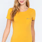 Short Slv Top W/zipper Pocket