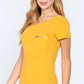 Short Slv Top W/zipper Pocket