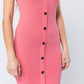 Button Down Tube Mini Dress