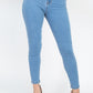 High Waist Zippered Denim