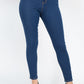 High Waist Zippered Denim