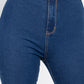 High Waist Zippered Denim