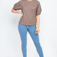 High Waist Zippered Denim