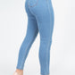 High Waist Zippered Denim