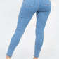 High Waist Zippered Denim
